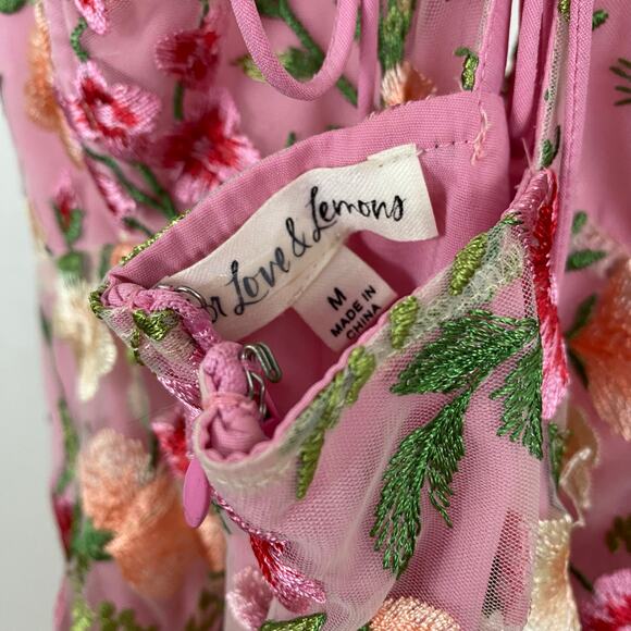 For Love & Lemons Luna Mini Dress - Pink - Medium - Picture 8 of 11